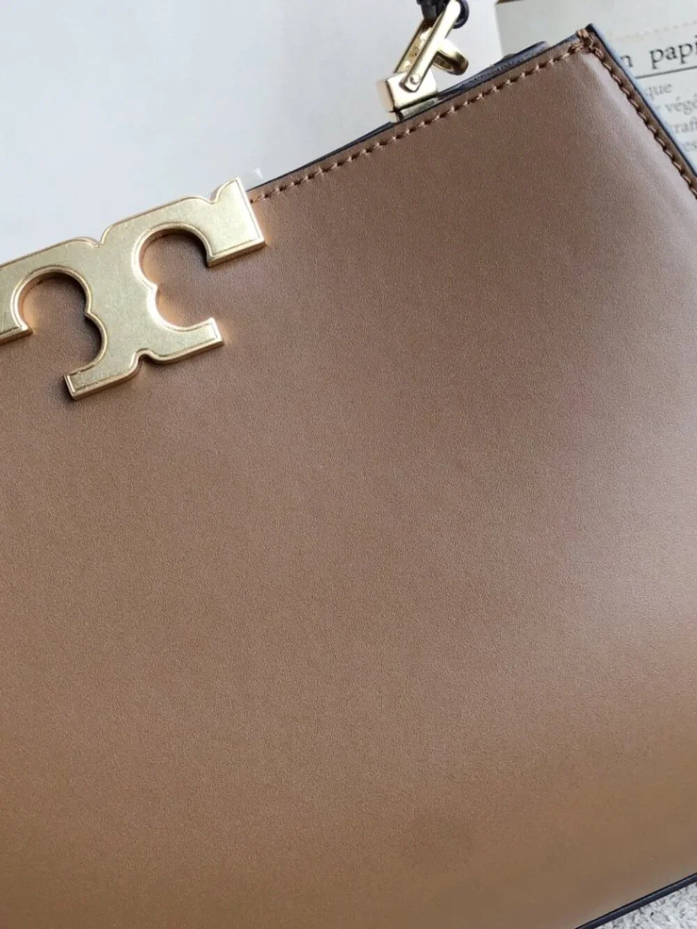 Tory Burch Eleanor Brown Leather Shoulder Bag